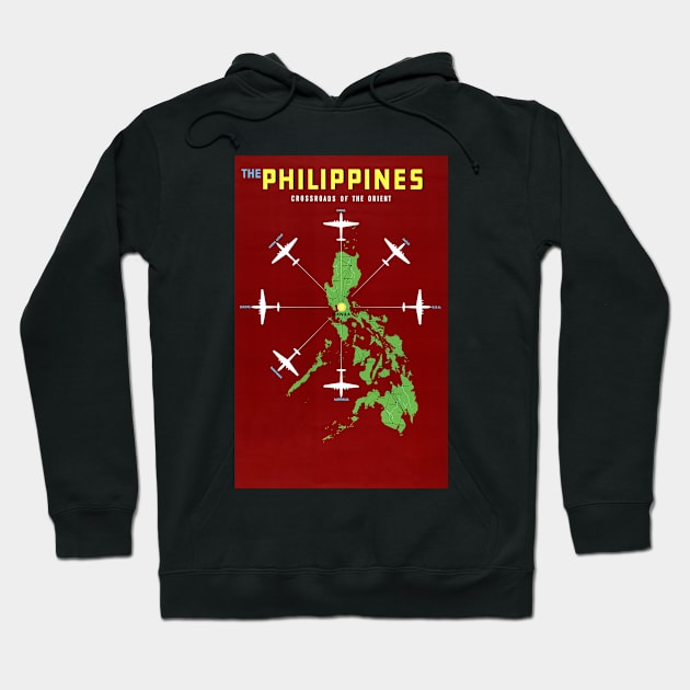 The Philippines, Crossroads Of The Orient 1953 Travel Poster Hoodie by rocketshipretro